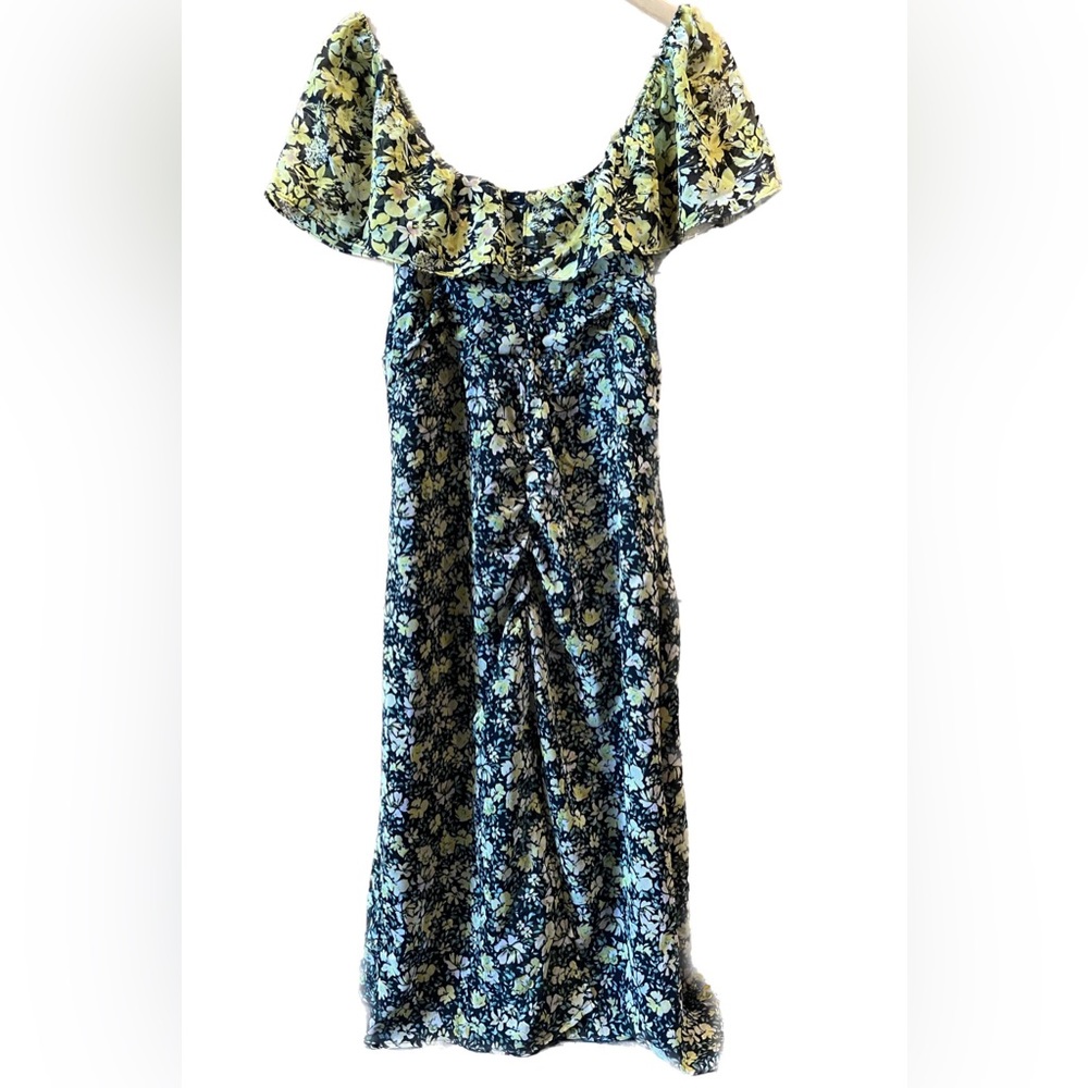 Zara two-toned off the shoulder midi #boho dress